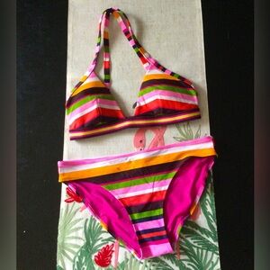 🆕 aerie Striped Bikini Swimsuit ⛵️🌈🏖